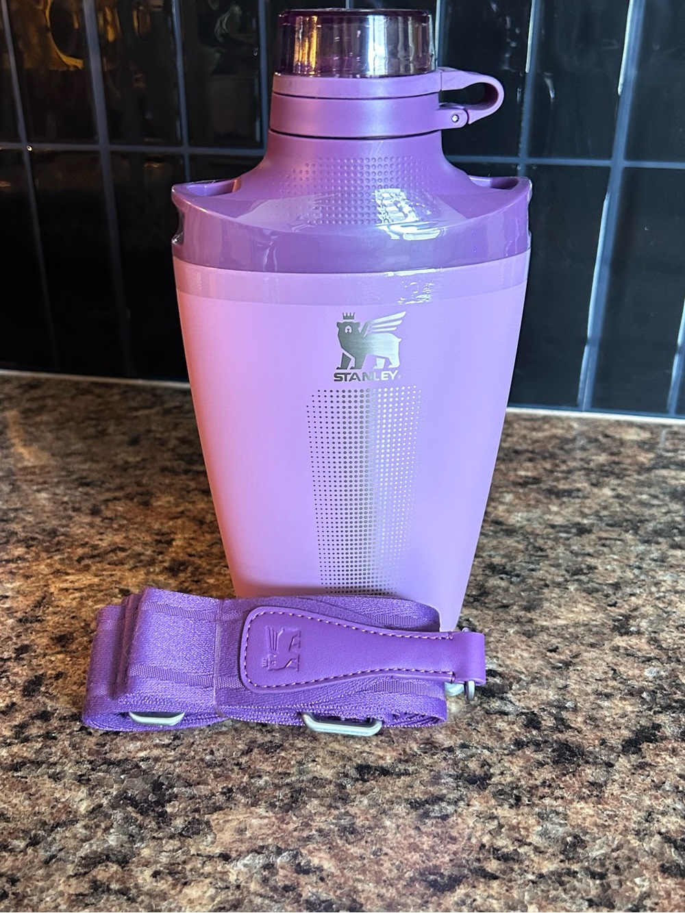 Stanley Purple Cross Bottle with Matching Strap